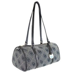 Dooney Bourke Quilted Signature Barrel Bag Black